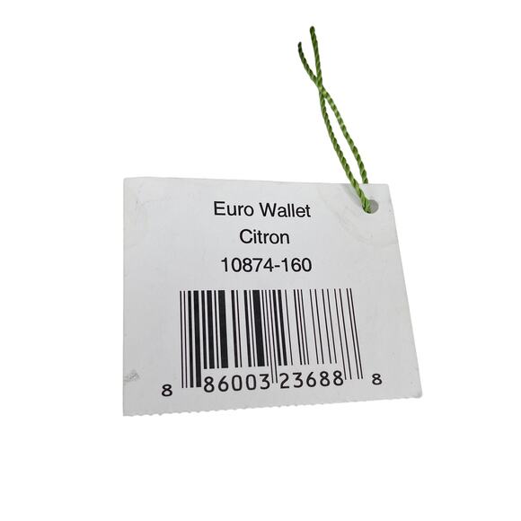 Vera Bradley Euro Wallet in Citron 5.5" x 4" New - Picture 7 of 9